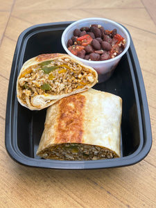 Chicken Fajita Burrito with Black Beans