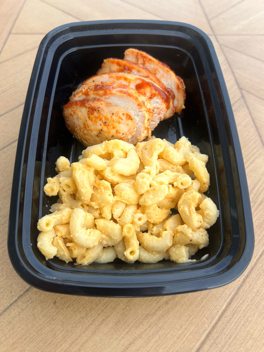 BBQ Chicken with Mac and Cheese