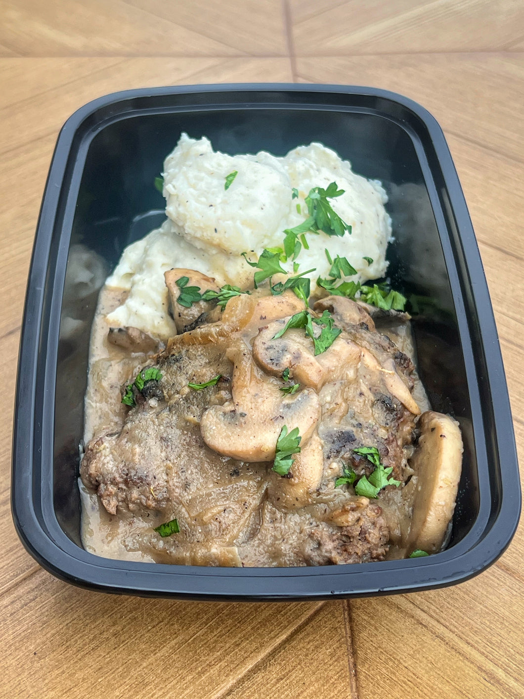 Southern Style Salisbury Steak and Potatoes